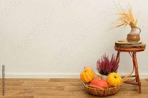 Autumn still life with pump...