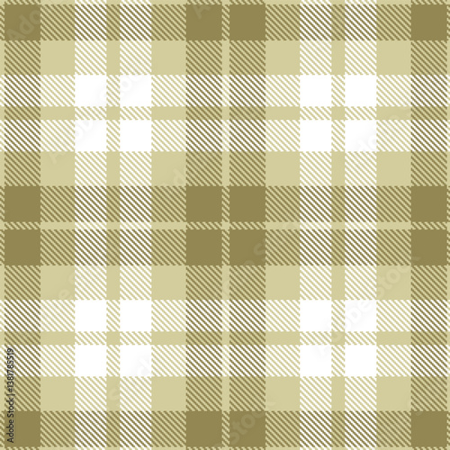 Muted Wasabi Zing and Pastel Trough Shell Brown Seamless Tartan Fabric Design