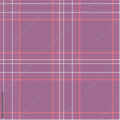 Tableau sur toile Elegant Sandy Flowering Raspberry & Light Rose Cheeks Seamless Tartan Fabric Des