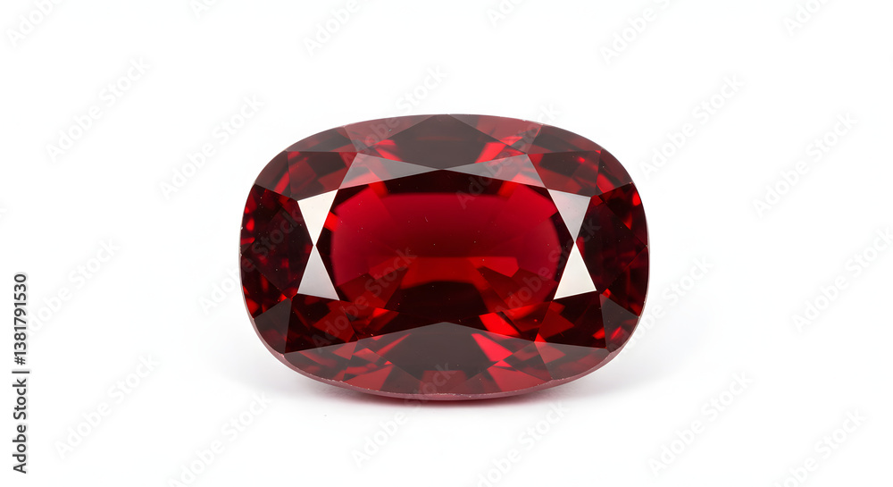 Radiant Ruby: A stunning, expertly cut ruby gemstone, gleaming with intense red hues, captivates with its facets, reflecting light in a mesmerizing display of luxury and elegance. Radiant Ruby: A stunning, expertly cut ruby gemstone, gleaming with intense red hues, captivates with its facets, reflecting light in a mesmerizing display of luxury and elegance.
