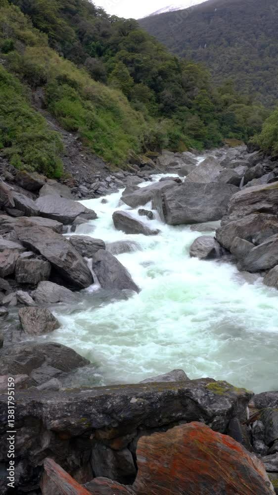 Gates of Haast and Haast River on a Cloudy Day
Gates of Haast and Haast River on a Cloudy Day