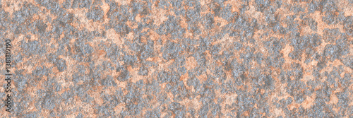 Obraz na płótnie Texture of rusty metal. Rough metal surface with rust. Corroded and oxidized old iron. Rusted and aged metal sheet. Wide panoramic background for design. w salonie