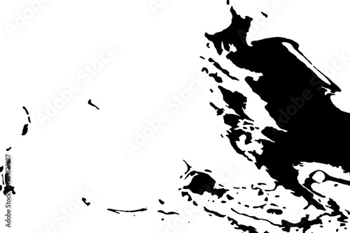 background of spilled ink on white