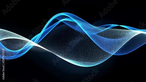 Futuristic Yellow and Purple Wave Animation with Dynamic Digital Effects