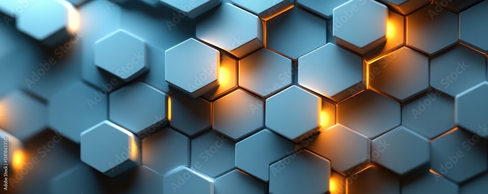 Geometric Hexagonal Pattern Abstract Background Design with Futuristic Technology and Clean Layout Geometric Hexagonal Pattern Abstract Background Design with Futuristic Technology and Clean Layout