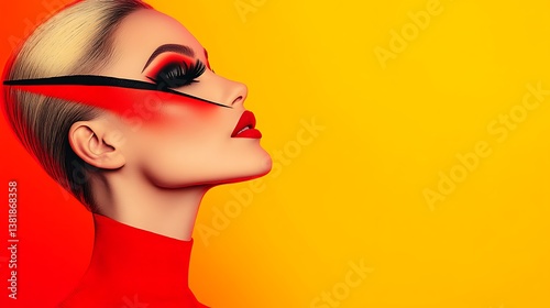 Fiery Fashion: A Bold Portrait of Beauty and Style