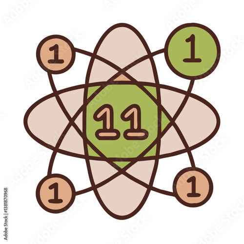 Colorful Atomic Structure Icon