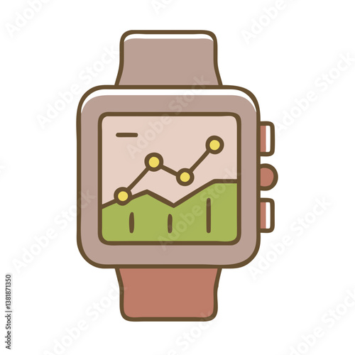Smartwatch with Data Graph Display