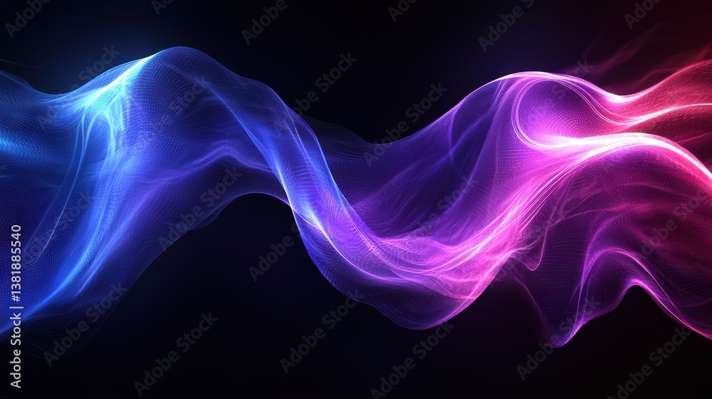 Abstract Neon Wave Background Vibrant Purple and Blue Energy Flow Abstract Neon Wave Background Vibrant Purple and Blue Energy Flow