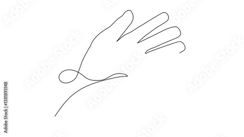 animated line drawing of a hand holding a key