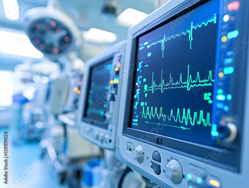 Hospital operating room monitors, vital signs