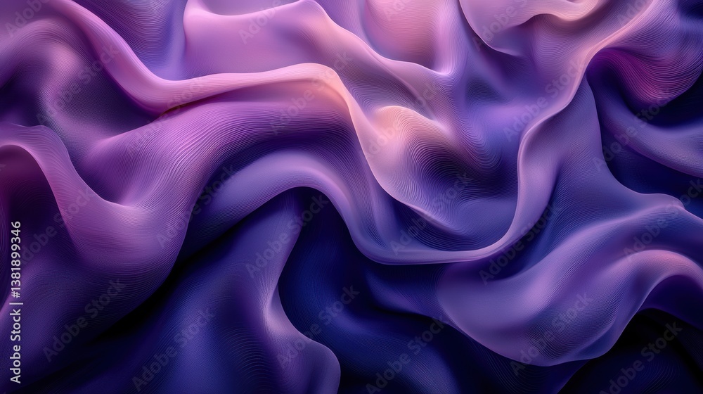 Obraz premium Abstract Purple and Pink Draped Fabric Texture