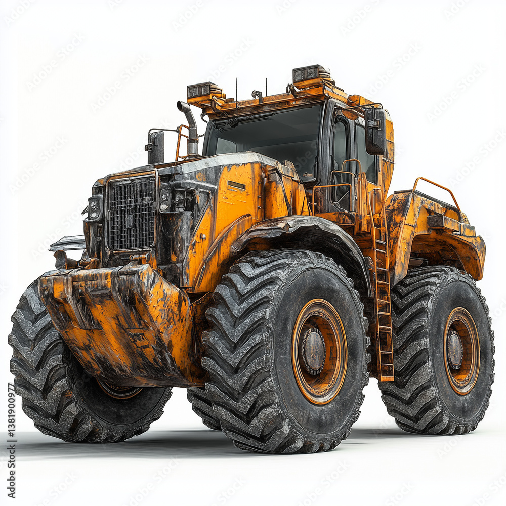 Fototapeta premium A compact heavy machinery vehicle with large tires and robust features for construction