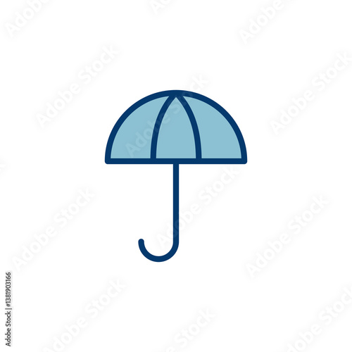 umbrella icon vector isolated on white background. Umbrella vector icon