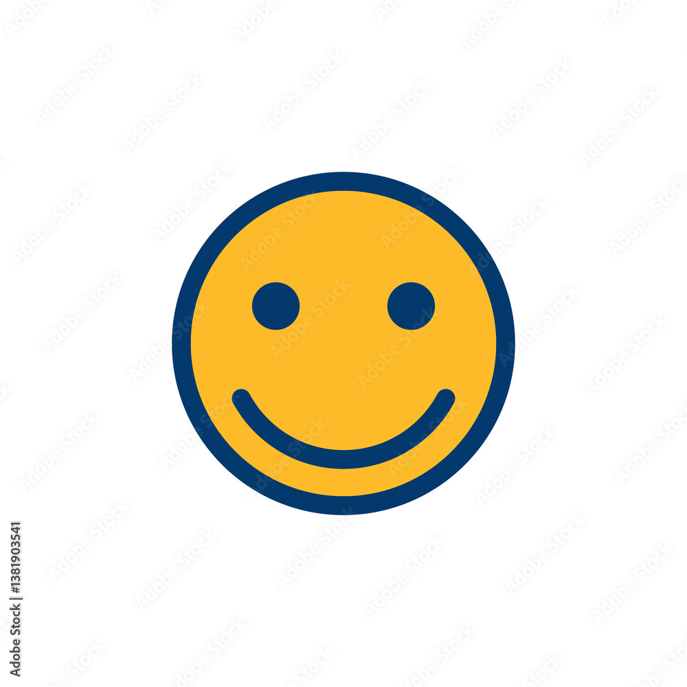Fototapeta premium Smile icon vector isolated on white background. Smile vector icon. Emoticon Icon vector. Emoji