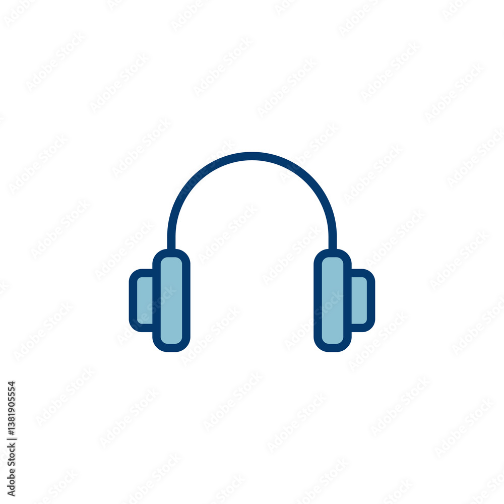 Headphone icon vector isolated on white background. Headphone vector icon. Call us