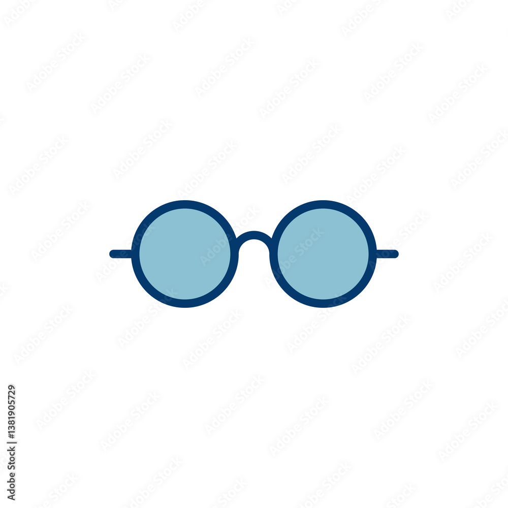 Fototapeta premium Glasses icon vector isolated on white background. Stylish Eyeglasses. Glasses vector. Optical concept