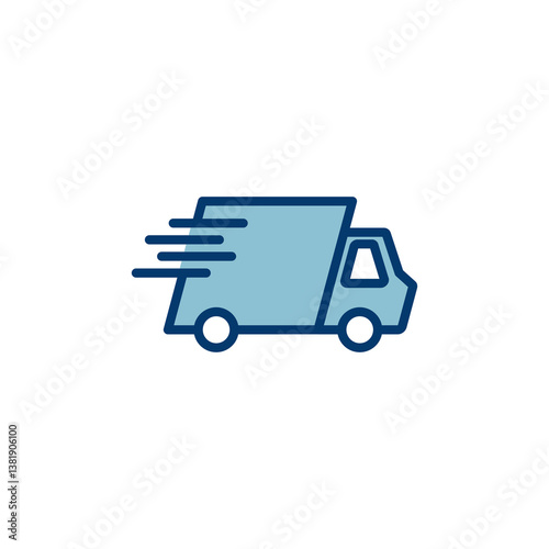 Delivery Icon vector isolated on white background. Fast Delivery Icon. Fast shipping delivery truck. Truck icon delivery