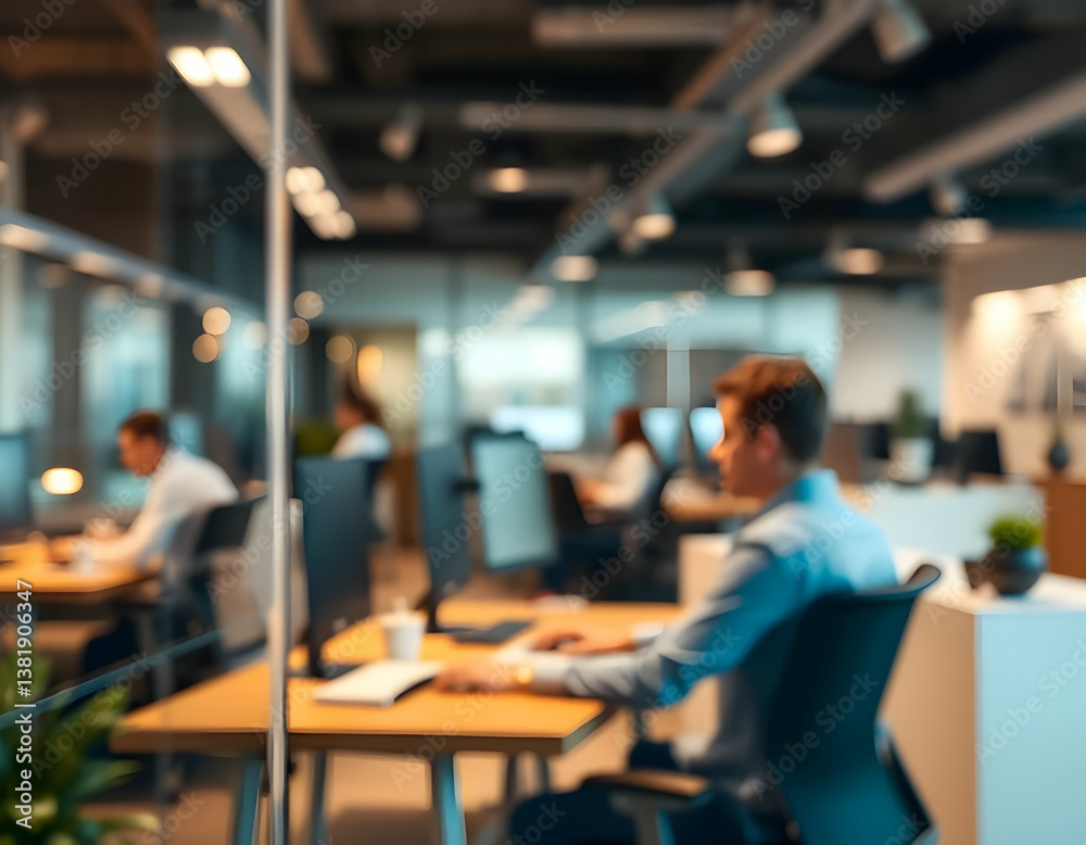 People Working Together in Open Modern Office Environment with Natural Lighting People Working Together in Open Modern Office Environment with Natural Lighting
