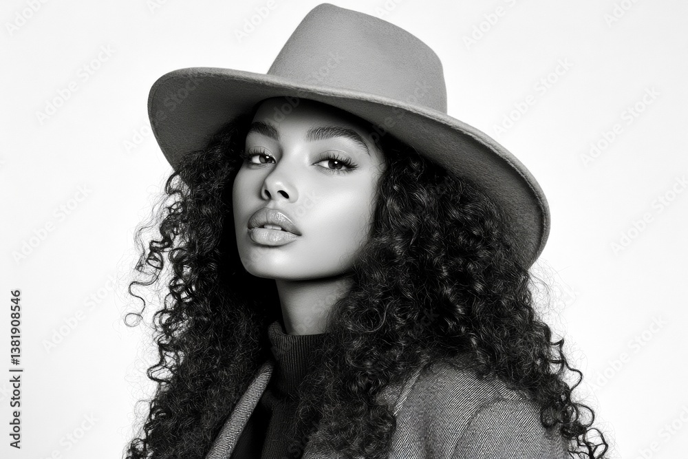 Lovely calm mixed-race girl - for ads, media and social internet ad use. Commercial digital ads concept graphic. Long hairdo - curly hair. Black woman fashion models. African american beauty. Lovely calm mixed-race girl - for ads, media and social internet ad use. Commercial digital ads concept graphic. Long hairdo - curly hair. Black woman fashion models. African american beauty.