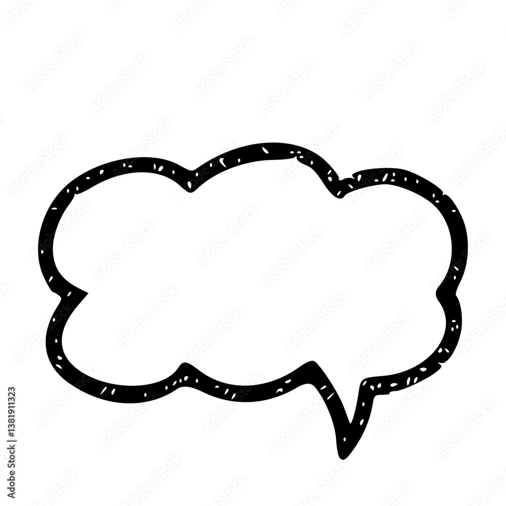 Hand-Drawn Speech Bubble Illustration Hand-Drawn Speech Bubble Illustration