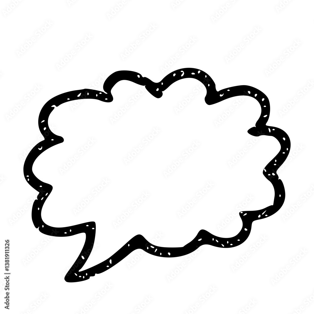 Hand-Drawn Speech Bubble Illustration Hand-Drawn Speech Bubble Illustration