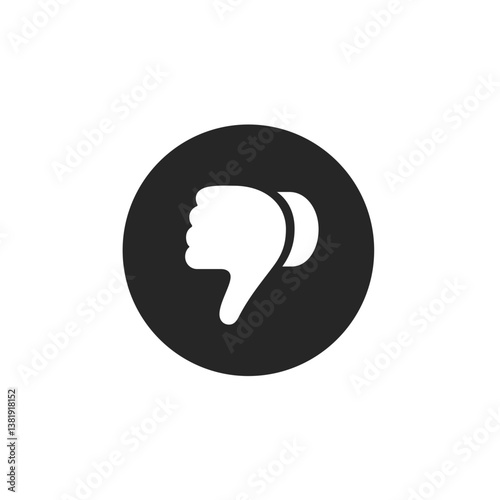 Filled Thumbs Down Circle Icon