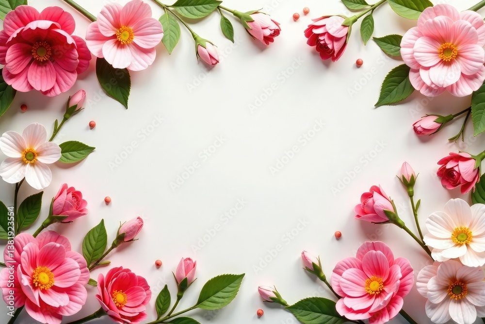 custom made wallpaper toronto digitalContinuous blooming floral motif, soft color palette , petals, floral