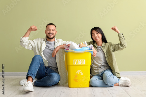 Young couple with sorted ru...