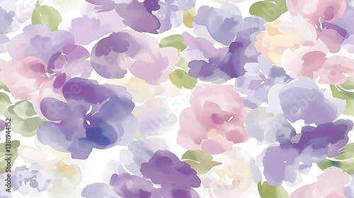 Watercolor style illustration showing painted flowers on a white background