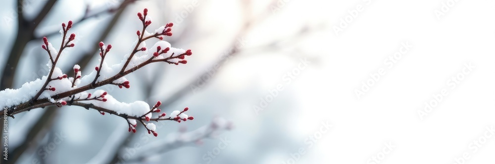 Isolated branches on white background with soft focus effect, tree branches, snow, white background Isolated branches on white background with soft focus effect, tree branches, snow, white background