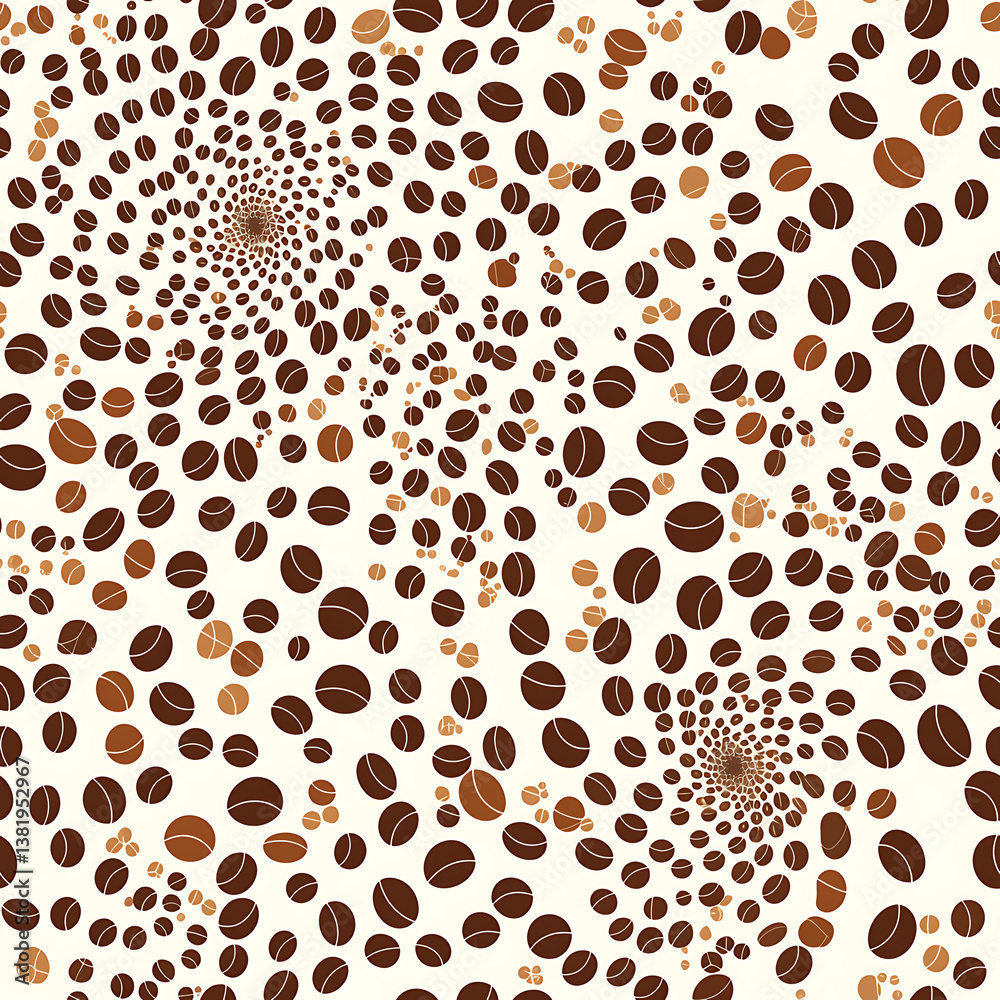 seamless pattern Realistic and artistic illustrations of coffee beans, brewing equipment, coffee cups for background or wallpaper seamless pattern Realistic and artistic illustrations of coffee beans, brewing equipment, coffee cups for background or wallpaper