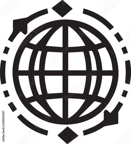 A minimalistic vector illustration global economy