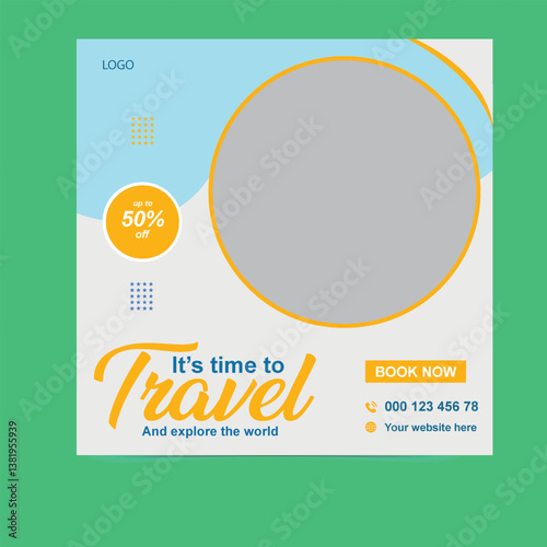 Explore the World Facebook and Instagram Posts For Travel Agency - Book Your Dream Vacation Today. Perfect Vacation, Affordable Getaways, Customized Tours, Exclusive Deals Now!


