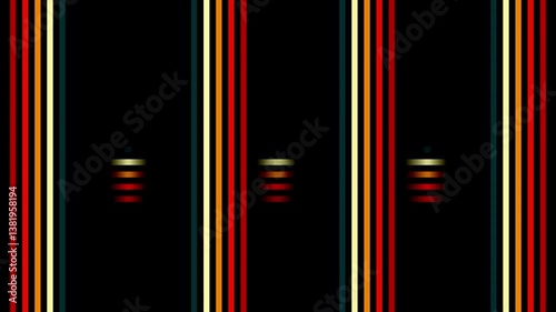 Animation abstract orange blue and yellow color scheme moving squares lines background