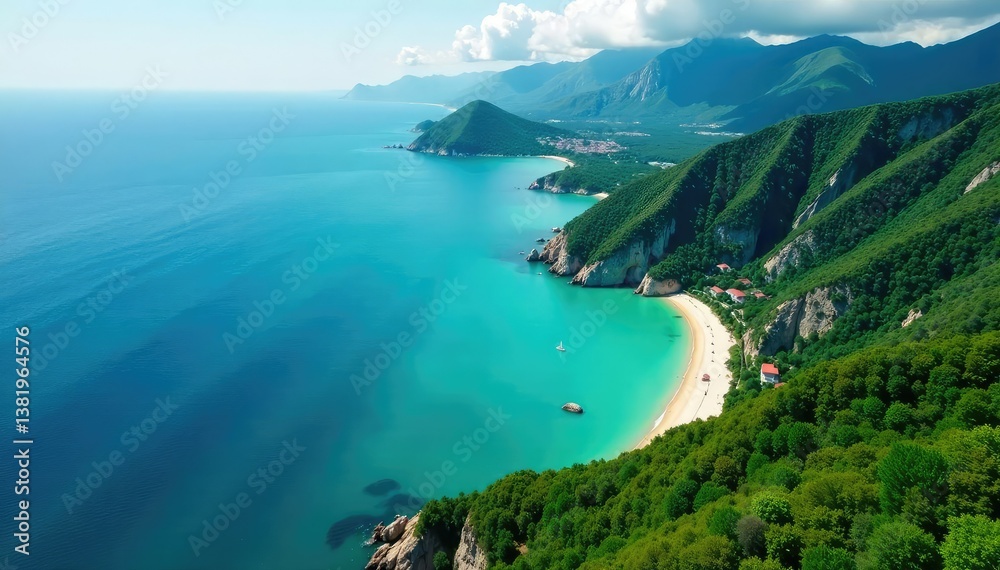 Irregular shoreline, intricate network of bays and inlets, form, landscape, map Irregular shoreline, intricate network of bays and inlets, form, landscape, map