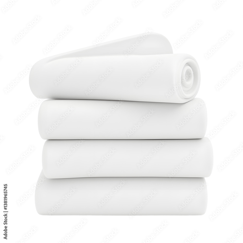 Stack of Clean White Sheets Ready for Use Stack of Clean White Sheets Ready for Use