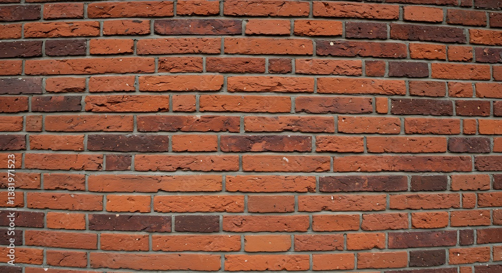 Naklejka premium Brickwork's Gentle Curve AI Generated