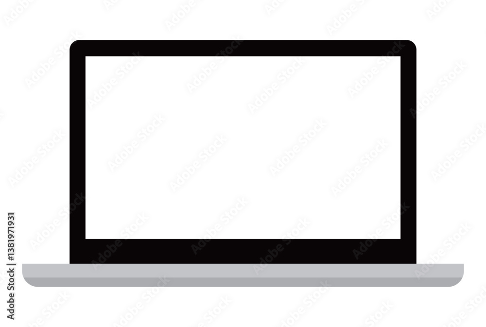 Laptop with transparent screen. Device mockup front view. Icon, frame, background. Vector illustration. Laptop with transparent screen. Device mockup front view. Icon, frame, background. Vector illustration.