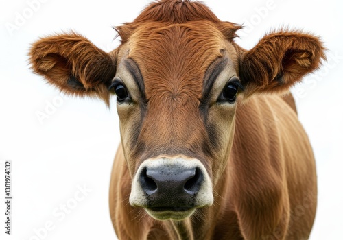 Close up portrait cow jersey breed