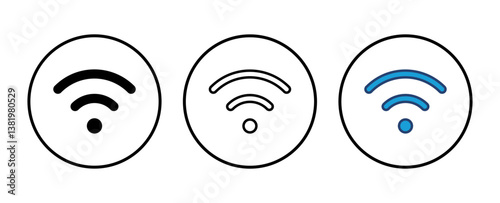 Wifi icon vector. signal vector icon. Wireless  icon vector
