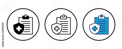 Medical insurance icon vector. health insurance icon