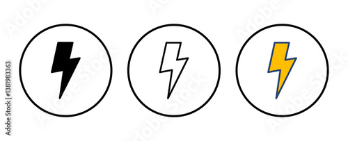 Lightning icon vector. electric icon vector. power icon. energy sign