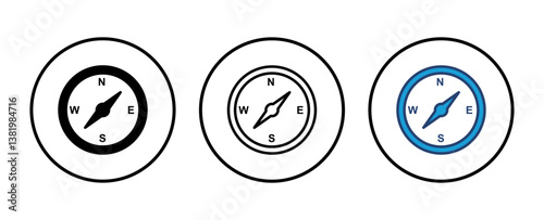 Compass icon vector. arrow compass icon vector