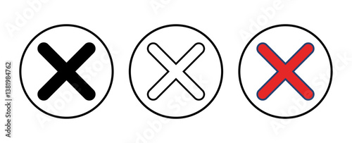 Close vector icon. Delete icon vector. cross sign