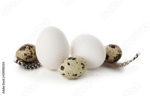 Fresh chicken and quail egg...