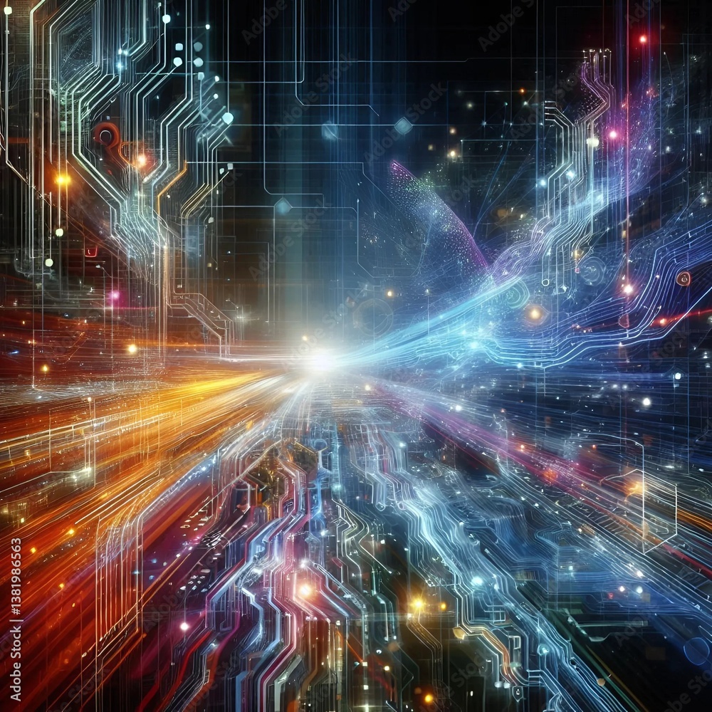 Fototapeta premium Advancing AI and IoT Integration: Revolutionizing Smart Technologies for Future Innovatio