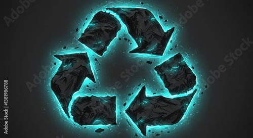 Recycling Symbol in Eco-Landscape