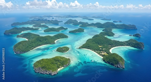 Tropical Islands Aerial View.