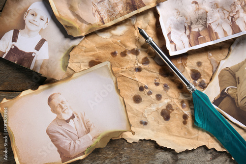 Old photos of relatives wit...